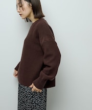 かのこ編モックネックニットプルオーバー