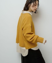 かのこ編モックネックニットプルオーバー