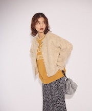 起毛シャギーカーディガン