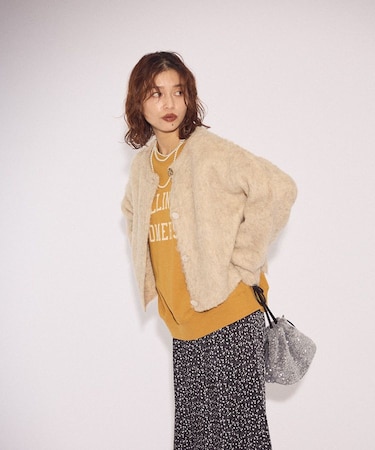 起毛シャギーカーディガン