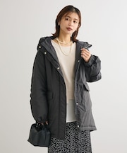 フーディ中綿コート