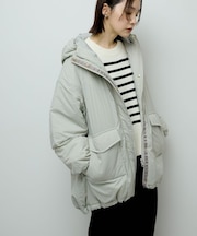 フーディ中綿コート