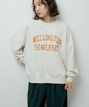 オーバーサイズロゴ裏毛プルオーバー