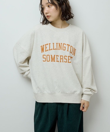 オーバーサイズロゴ裏毛プルオーバー