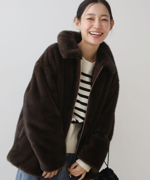 ミンクライクファーブルゾン｜グリーンパークスの通販｜&mall（アンド