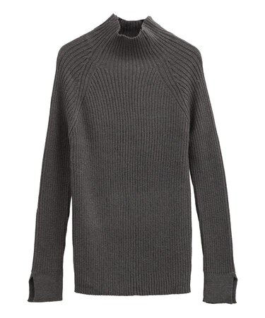 ・Petit Fleur ボトルネックリブニット