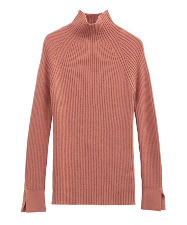 ・Petit Fleur ボトルネックリブニット