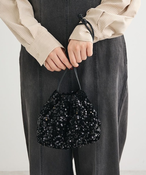 OTO.HA.ベロアスパンコールショルダーバック