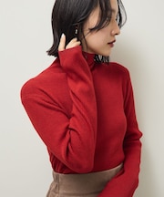 チクチクしないリブタートルニットプルオーバー