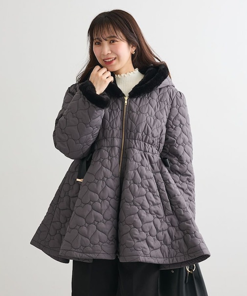 ・swing by ハートキルトフレアコート