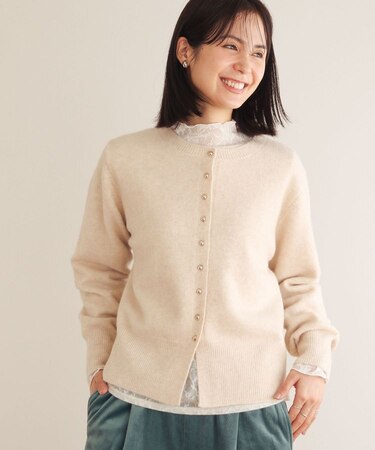 金釦コンパクトニットカーディガン