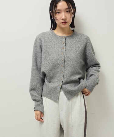 金釦コンパクトニットカーディガン