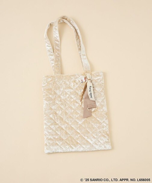 チャーム付きベロアバック