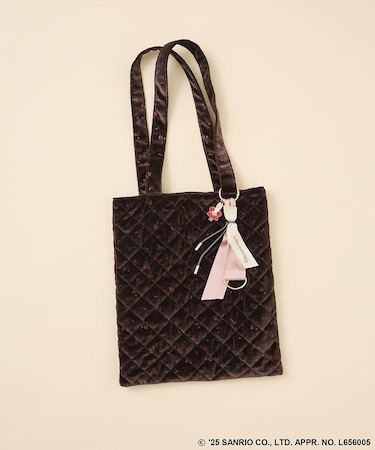 チャーム付きベロアバック