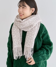 レオパードジャガードストール