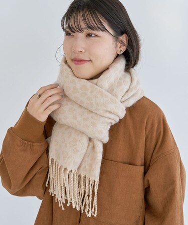 レオパードジャガードストール