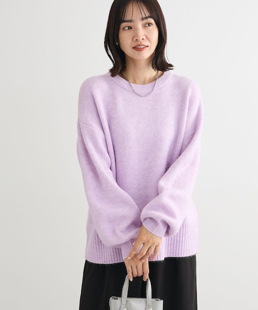 fuwaっと袖パフニットプルオーバー