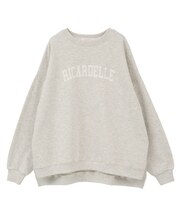 裏起毛ルーズサイズロゴプルオーバー