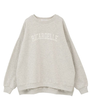 裏起毛ルーズサイズロゴプルオーバー