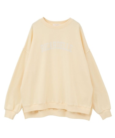 裏起毛ルーズサイズロゴプルオーバー