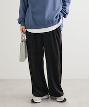 ぽかぽか裏起毛ベロアイージーパンツ