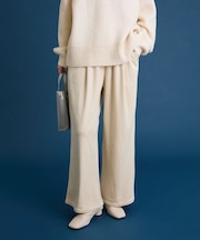 ぽかぽか裏起毛ベロアイージーパンツ