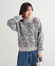 ・swing by アラベスクジャカードニット