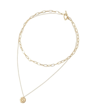 【ステンレス】コインデザインチェーンネックレス