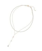 パール2連Y字ネックレス