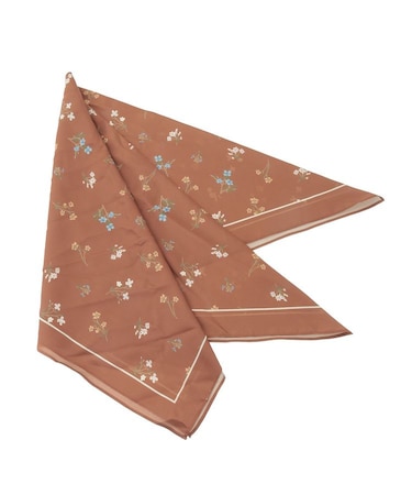 フラワーシルキースカーフ