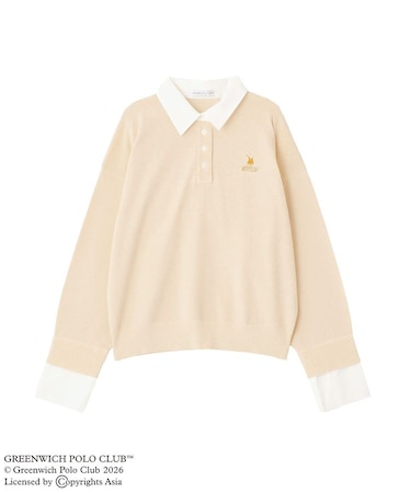 GREENWICH POLO CLUB(TM)布帛ドッキングポロニットプルオーバー