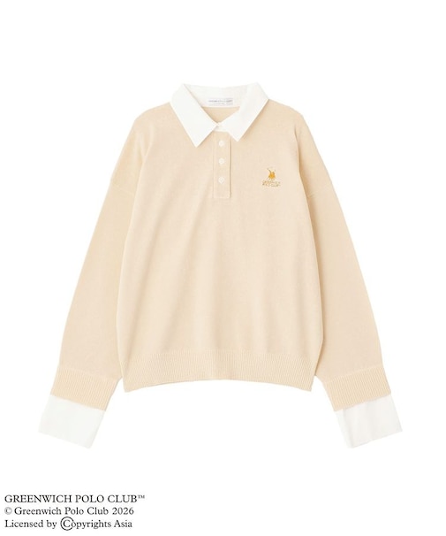 GREENWICH POLO CLUB(TM)布帛ドッキングポロニットプルオーバー