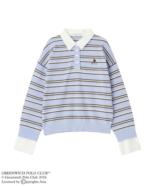 GREENWICH POLO CLUB(TM)布帛ドッキングポロニットプルオーバー