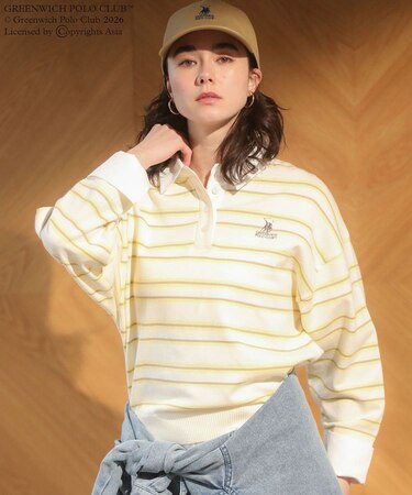 GREENWICH POLO CLUB(TM)布帛ドッキングポロニットプルオーバー