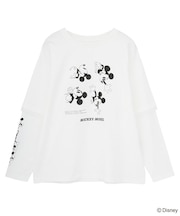 ミッキー&フレンズ/レイヤードプリントロングTシャツ