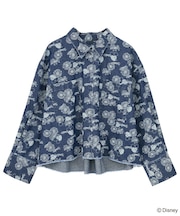 ミッキー&フレンズ/花柄デニムシャツ