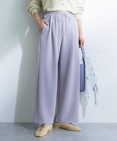 楽ちんリップルワイドパンツ