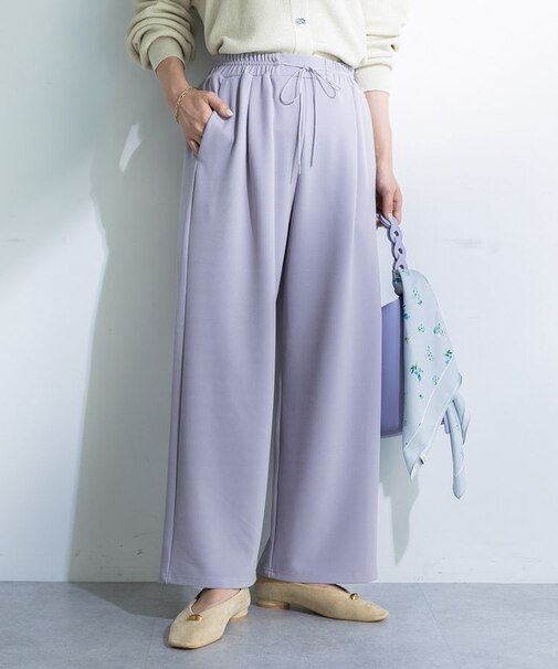 楽ちんリップルワイドパンツ