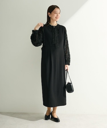 O.洗えてストレッチ Vネックジャンスカ