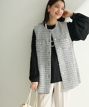 O.ツィードペプラムベスト