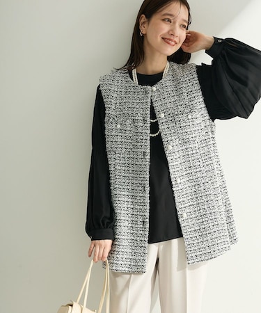 O.ツィードペプラムベスト