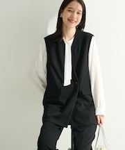 O.洗えてストレッチ Wボタンベスト