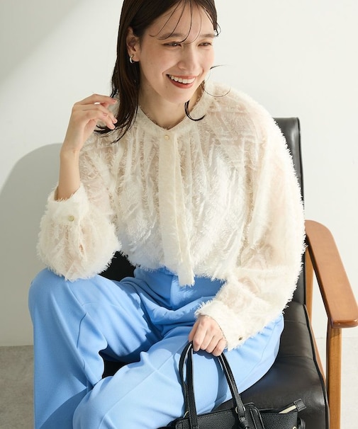 O.フサフサ2wayボウタイブラウス