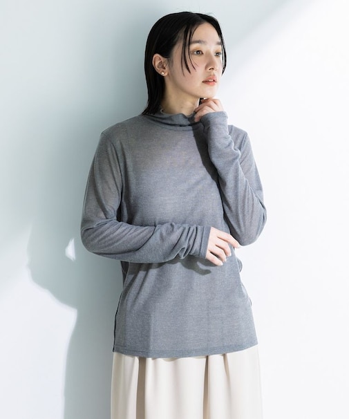 シアーリブタートルプルオーバー