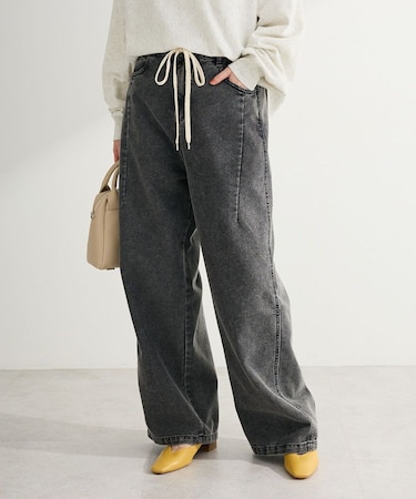 コクーンシルエットデニムパンツ