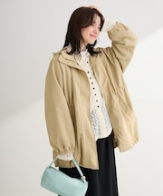 撥水加工ミディ丈マウンテンパーカー