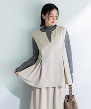 楽ちんリップルペプラムベスト