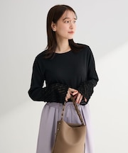 袖フェザードッキングプルオーバー