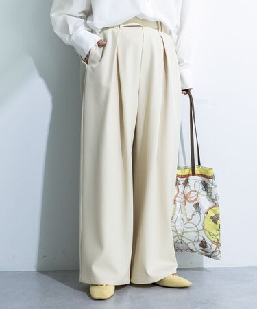 デザインタックワイドパンツ