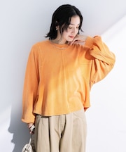 ヴィンテージ加工ドルマンカットプルオーバー